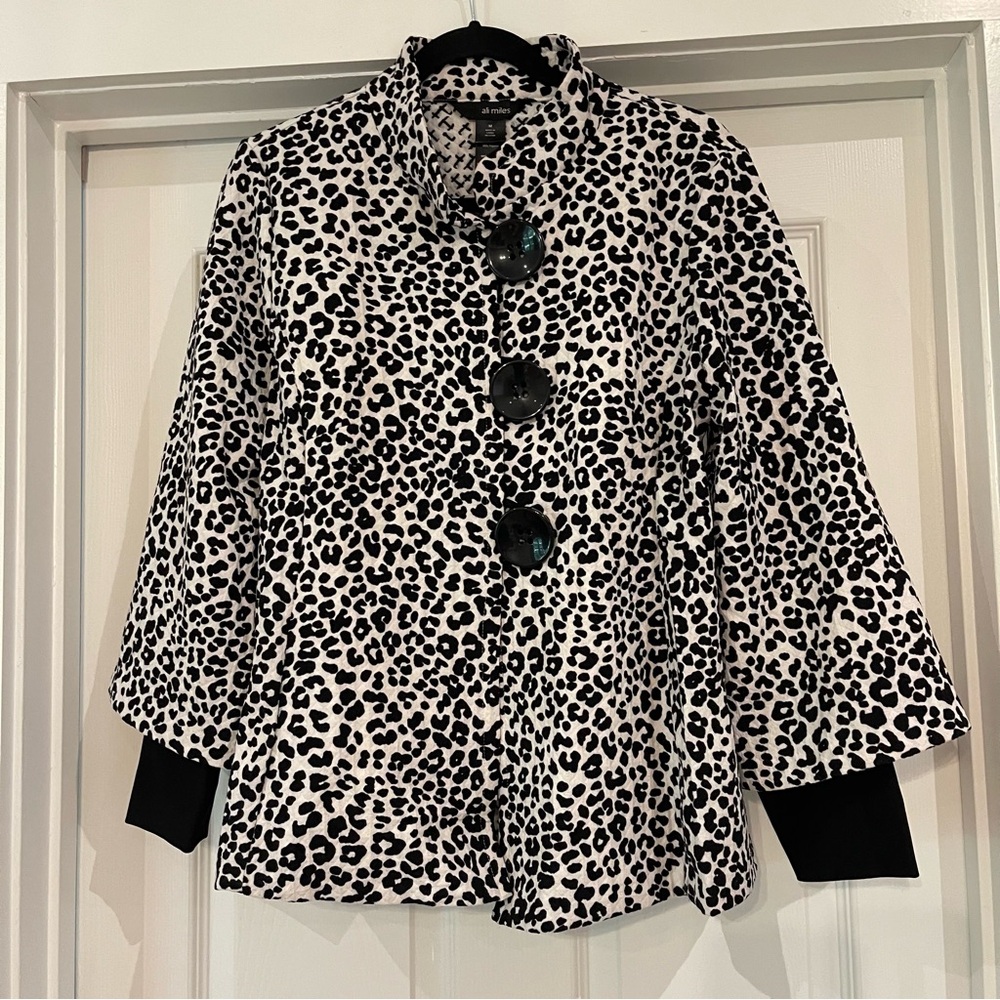Ali Miles Jacket leopard print Size M